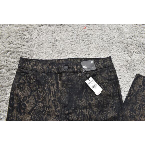 New Express Skinny Jeans Black Size 8R Cotton Blend Skinny Mid Rise - Picture 7 of 10